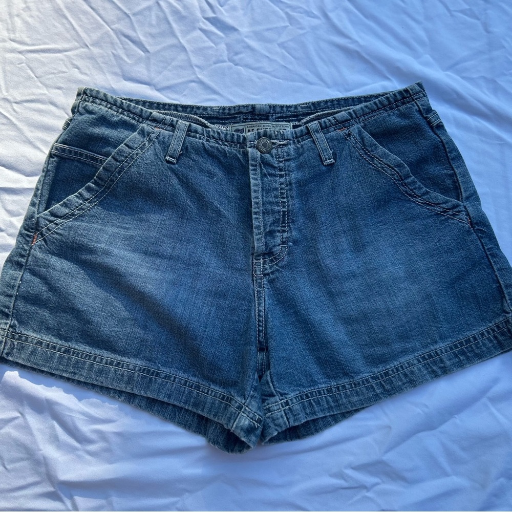 VINTAGE AE Supply Co. Made In The 90s Button Fly Denim Jean Shorts, Size 8/32"‎
